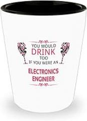 Amorfos Electronics Engineer Shotglass - Funny Gift For Electronics Engineer Hobbyists/Enthusiasts, Electronics Engineer Perfect Drinking Shot Glass, Party Gift