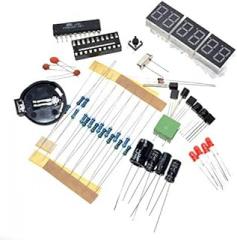 Stayhome DIY Kits AT89C2051 Electronic Clock Digital Tube LED Display Suite Electronic Module Parts and Components DC 9V - 12V