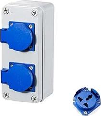 Outdoor rainwater Socket Three Holes 220V/ 10A Home Wall Mounted Multi-Function Outdoor Socket Box Electric car Charging(Multi-Function socke,2K)