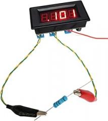 Digital Low Resistance Tester Voltmeter for 5V DC Circuits, Red Display PCB Mount Voltage with 70.6x39mm Size, DIY Electronics Testing Tool(Finished Products)