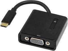 USB Type-C to VGA Adapter. Support Resolution up to 1080p. Bus-Powered. Fully Plug-n-Play. Thunderbolt 3