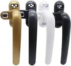 MIUYTRN Durable Casement Window Wheel Handle with Lock Home Hotel Sliding Door Window Hardware Replacement Parts cuicui(White,Left)