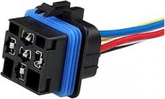 Yige Store 5 Pin 12077951 Relay Socket 12065686 Waterproof Wiring Connector 2194 Fit for Brightener Modification with Line15cm Or Without Line (Color : 5p with line, Package : 5 Sets)