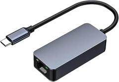 2500Mbps Type C | 2500Mbps USaB 3.0 Type-C to Rj45 2.5G Ethernet Gigabit Adaptier Network Card Converter LAN Hub for 8.1/10/11 for Pc Laptop New 2026 High for Electronic Component