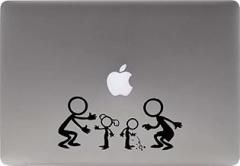 Stick Figure 2 Play Vinyl Decal Sticker for Computer MacBook Laptop Ipad Electronics Home Window Custom Walls Cars Trucks Motorcycle Automobile and More (Black)