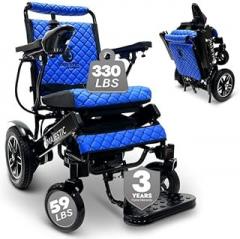 Lightweight Electric Wheelchair for Adults – Remote Controlled Foldable Power Chair – Portable Travel Mobility Aid