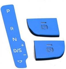 Car Center Console Gear Shift Electronic Handbrake Button Sequins Sticker Decor Compatible with Audi A3 8V 2014-2019 LHD Accessories (Color : Blue)