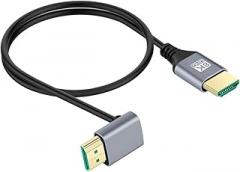 8k Male to Male High Definition Video Cable 1m Angled Connector High Performance 2.1 Video Wire for Monitor Projector and Tv Adapter Electronics Accessory