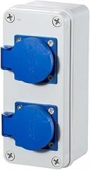 Outdoor rainwater Socket Three Holes 10A EU Home Wall Mounted Multi-Function Outdoor Socket Box Electric car Charging(2K,1 Single-Phase 16A)