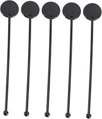 Milisten 100pcs Black Plastic Drink Muddler and Stirring Rod Versatile Beverage Stirrer for Cocktails Juices and Mixed Drinks Essential Bar Tools for Home and Party Use