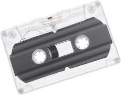 Blank Audio Cassette Tapes for Recording DIY Retro Craft Supply with Transparent Hard Case for Wall Decor Unique Greeting Messages