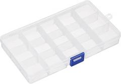 HARFINGTON Component Storage Box 15 Grids PP Electronic Organizer Box with Adjustable Driver Hardware Containers Tools Boxes for Small Accessories