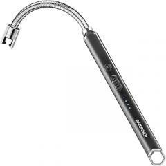 RAYONNER Lighter Electric Candle Lighter Rechargeable USB Lighter Long Flexible Neck Lighter Christmas Stocking Stuffers Gifts for Women Men Adults Rechargeable USB (Black)