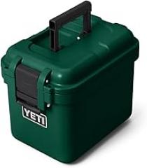 YETI LoadOut 15 GoBox Divided Waterproof Cargo Case, Dry Box, Camera Case, Fishing Tackle Box, Black Forest Green