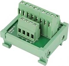 Power Distribution Module Breakout Board, 2 in 8 Out, DIN Rail and Panel Mount, 25A Current Capacity - Compact Structure, Ideal for Electrical Panels and