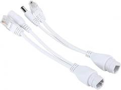 gernie Poe Adapter Cable Non Standard Splitter Power Cord Connection Cable Waterproof Water Resistant Separator Wire Poe Splitter Powerline Network Adapters (White), gerniex8mdnr2o63-11