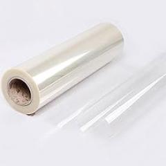 Clear PET Film Roll 0.2mm-0.5mm Transparent Plastic Sheet Panel 61cm Width Flexible Heat Resistant Insulation Polyester Release for Crafts DIY Electronics(0.2mm*0.61m*1m)
