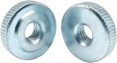 2 5 10pcs M3 M4 M5 M6 M8 M10 Zinc Plated Nickel Plated Carbon Steel Knurled Thin Thumb Nut Iinstrument Hand Tighten Nuts(Blue Zinc Plated,M3(5pcs))