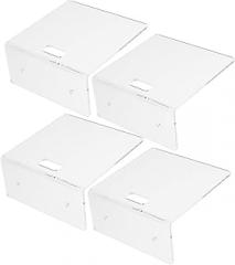 Unomor 4pcs Unique Wall Floating Shelf Monitor Bracket for Electronics Storage Rack Cable Management Wall Mount for Monitor Router Speakers