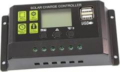Automatic Identification Solar Charge Controller with USB Charging Function Stable Connection Full Electronic Protection for Various Environments