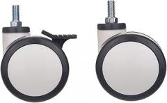 Castor Wheels,Furniture Casters, Furniture Wheel,Strong 4 Inch Medical/Wheels with Brake M12x25 Screw, Load 1Mute Wearable for Hospital Trolley Electronic Equipment (Color : with Brake) (Color : with