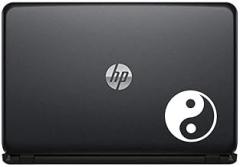 Symbol Yin and Yang Vinyl Decal Sticker for Computer MacBook Laptop Ipad Electronics Home Window Custom Walls Cars Trucks Motorcycle Automobile and More (White)