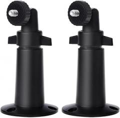 Metal Wall Mount for Ring Up Cam Wired/Battery HD Security Camera – Adjustable 360° Swivel & 90° Tilt, Oxidation-Resistant Indoor/Outdoor Mount, Includes Screws, 2-Pack(Black)