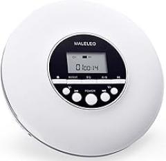 CD Player Portable,Rechargeable Portable CD Player for Car and Travel, Personal CD Player with Headphones Jack USB Supply Battery Powered CD Music Disc with LCD Display (White)
