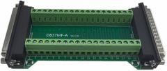 DB37MF-A Solderless Terminal Block Adapter Board With Dual Male And Female Ends For Simplified Electronic Connections