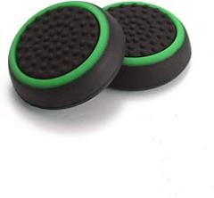 Silicone Analog Thumb Grip Stick Cap Cover Joystick Cap Thumbstick Cover for Switch NS NX Joy-Con Controller (Black -Green)