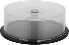 Large Capacity CD/DVD Storage Bucket 25 Disc Organizer for Home Office and Dorm Plastic Holder Lid