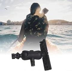 Fish Finder Mount for Fishing Accessory Bracket - Adjustable Boat Navigation with Holder and Marine Electronics Mounting Base, Black