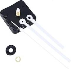 Garneck Battery Clock Mechanism Wall Clock Silent Wall Clock Wall Clock Mechanism Spade Hands Movement Mechanism Clock Movement DIY Electronic Accessories Replace Motor White