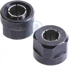 1pc Black Metal Collet Nut Plunge Router Parts 12.7mm Center Hole Diameter 22.5x27mm for 3612