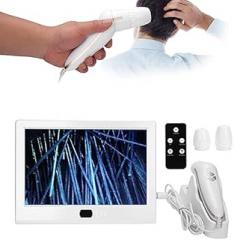 Ymiko Skin analyzerScalp Detector,12Inch Skin Scalp Detector Multifunctional Rechargeable Hair Follicle Skin Analyser Machine 110240V(US Plug) Skin Analyzer