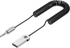 USB Wireless Adapter - Aux Audio Receiver, Car Wireless Audio Receiver, Car Audio Receiver, Built-in Microphone, Wireless Adapter to 3.5mm Jack for Music and Hands- Calling