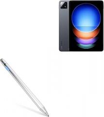 BoxWave Stylus Pen Compatible with Xiaomi Pad 6S Pro 12.4 - AccuPoint Active Stylus, Electronic Stylus with Ultra Fine Tip - Metallic Silver