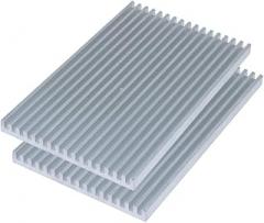 2PCS Aluminum Heatsink 100mm x 61mm x 5.5mm / 3.94 x 2.4 x 0.22inch Heat Sink Cooling Radiator for IC Chip RAM LED Electronic Cooler Heat Dissipation