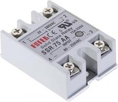 Electronic Parts Single Phase SSR Solid State Relay SSR-75AA 75A AC Control AC Relais 80-250VAC to 24-380VAC SSR 75AA Relay Solid State