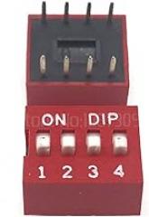 10PCS DIP Switch 4 Way 2.54mm Toggle Switch Red Snap Switch Wholesale Electronic