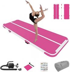 Inflatable Air Gymnastics Mat Training Mats 4 inches Thickness Inflatable Gymnastics Tracks With Pump For Home Use/Training/Cheerleading/Yoga/Water