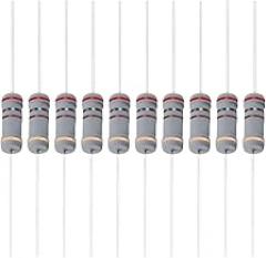 YOKIVE 50 PCS Carbon Film Resistors, 2W 200 Ohm 5% Tolerances Resistor, Good for DIY Electronic Projects (4 Color Band, 2.46x0.19-Inch)