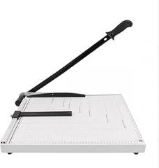 Paper Trimmer, A3 Heavy Paper Slicer with Safety Lock, Ergonomic Handle Design,12-Sheet Capacity, Clear Cutting Guide Grids, Accurate Scale and Movable Baffle, Wide Use for Office, School, Home