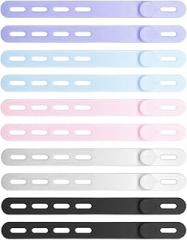 Silicone Cord Ties, Reusable Desk Storage, 10-Piece, Cord Ties Charging Cables, Elastic Cable Organizer, Multi-Color Straps, For Indoor Outdoor Office Car Hotel Travel Electronics