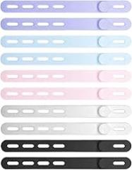 Silicone Cord Ties, Reusable Desk Storage, 10-Piece, Cord Ties Charging Cables, Elastic Cable Organizer, Multi-Color Straps, For Indoor Outdoor Office Car Hotel Travel Electronics