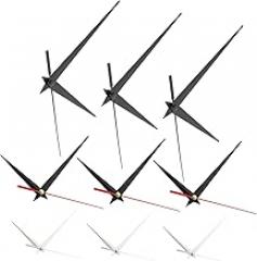 Clock Accessory Kit 9 Sets of Clock Hands Black Easy to Install for DIY Quartz Clocks