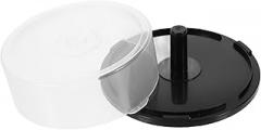 Homoyoyo 25-Disc CD/DVD Storage Bucket with Black Spindle Portable Disc Organizer for Home or Travel Sturdy Plastic CD Case for Media Storage