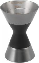 Cocktail Jigger, Double Sided Scale Measuring Bar Jigger Rust Resistant Delicate Stainless Steel for Home Scales(Black Plating)