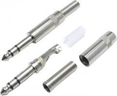 2pcs 6.35mm 3 Pole Male Stereo Plug 6.5mm Audlo Plug C0innector 6.5 Amplifier Microphone Plugs New 2026 High for Reliable Electronic Component, Precision, Stable Performance