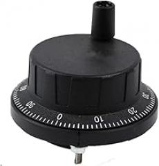 Rotary Encoder, 60mm Diameter Black CNC Handwheel, PLC Electronic Handwheel,(24V PLC)